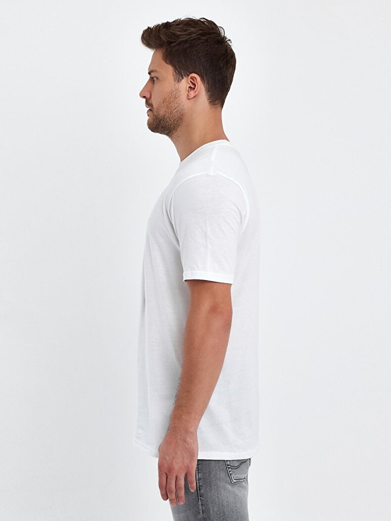 Crew Neck Basic White T-shirt