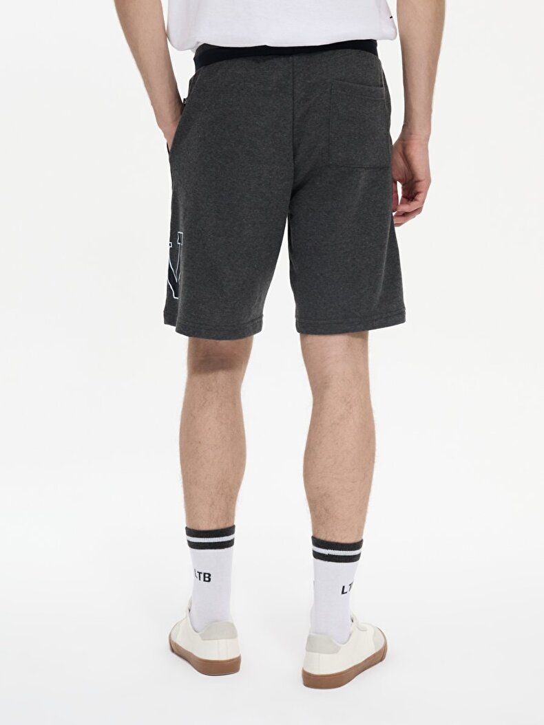 With Print Anthracite Shorts
