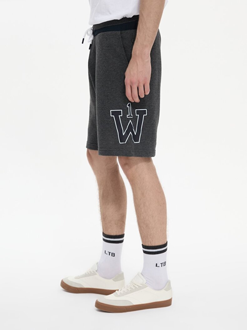With Print Anthracite Shorts