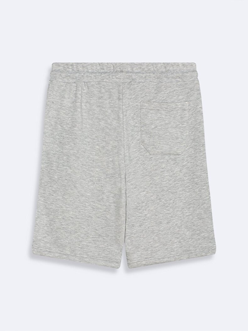 Contrast Print Grey Shorts