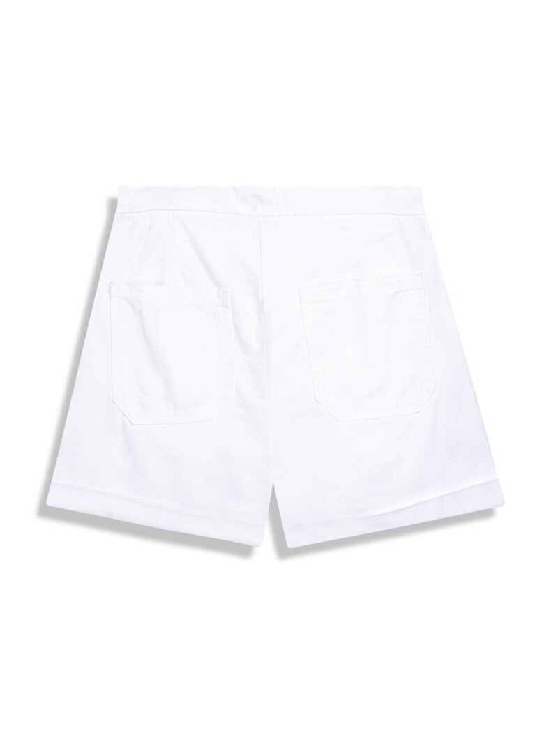 Basıc Gabardin Regular Mini Beyaz Şort