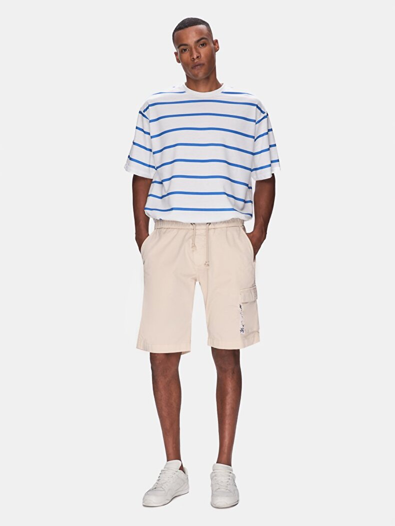 Basic Midi Regular Beige Shorts