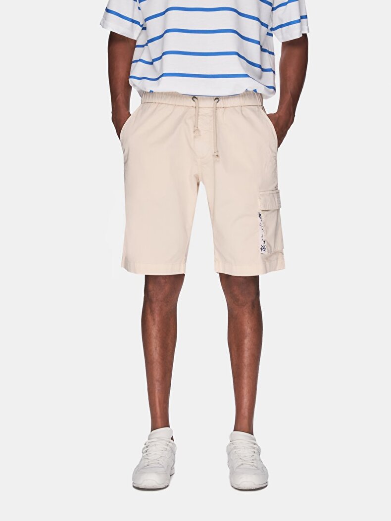 Basic Midi Regular Beige Shorts