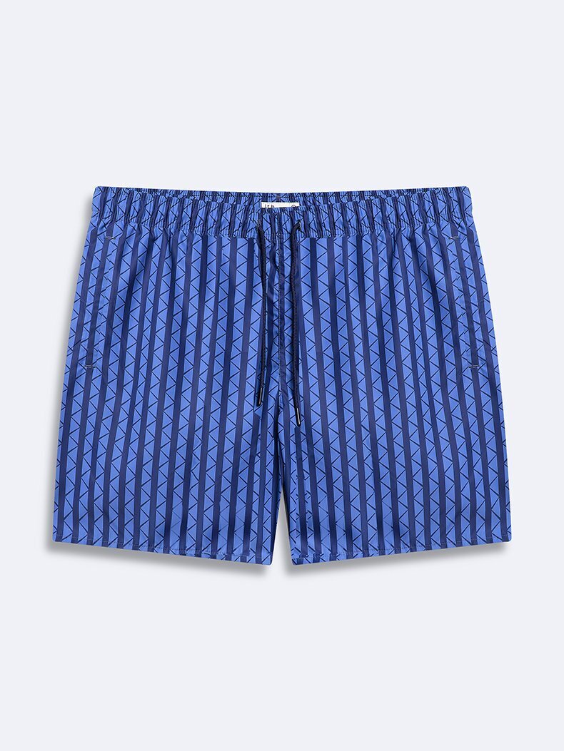 Pattern Regular Dark Blue Sea Shorts