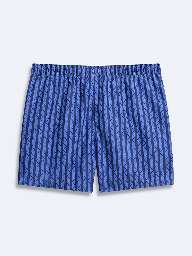 Pattern Regular Dark Blue Sea Shorts