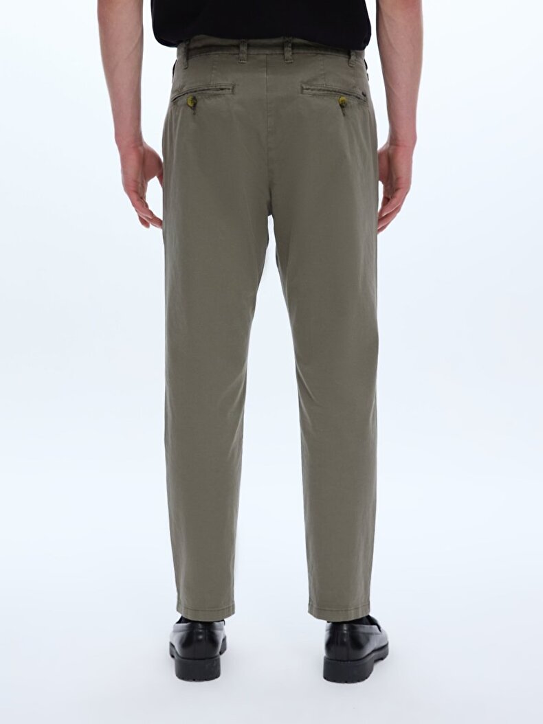 Basıc Gabardin Regular Yeşil Pantolon