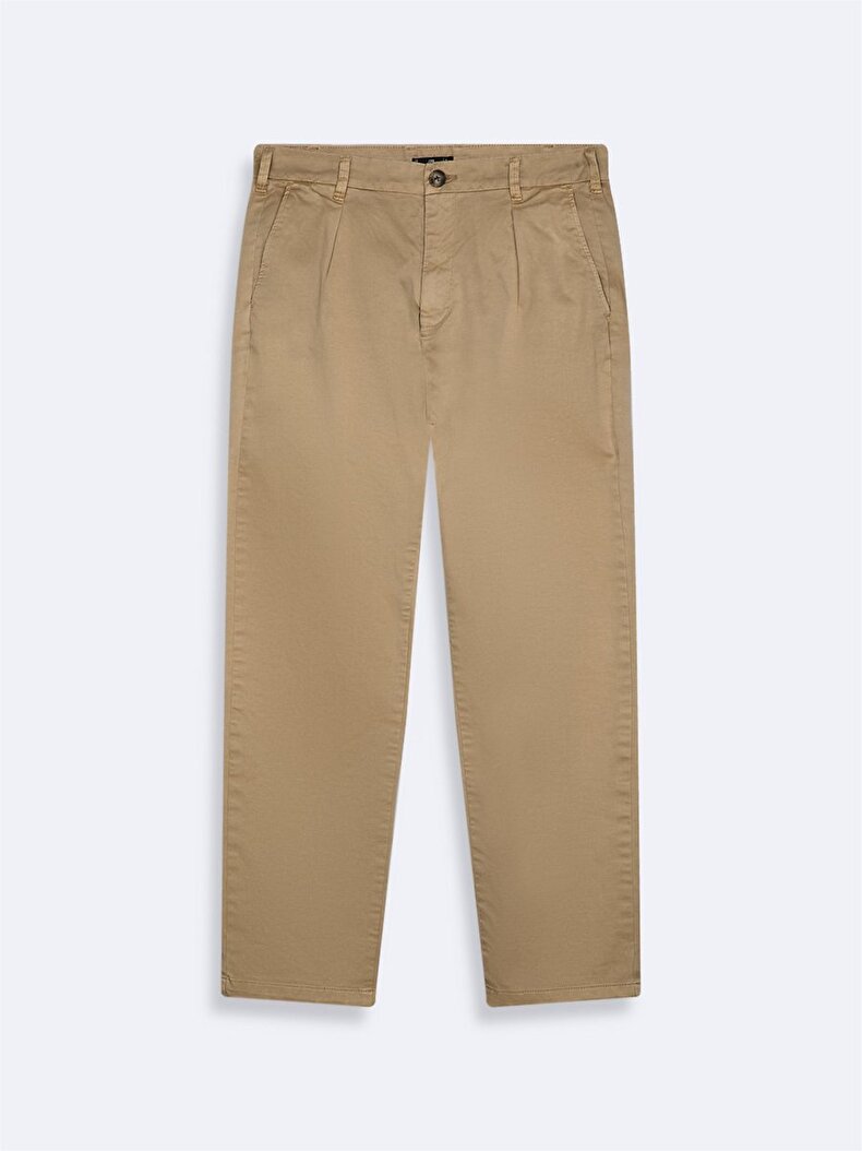 Basıc Gabardin Regular Bej Pantolon