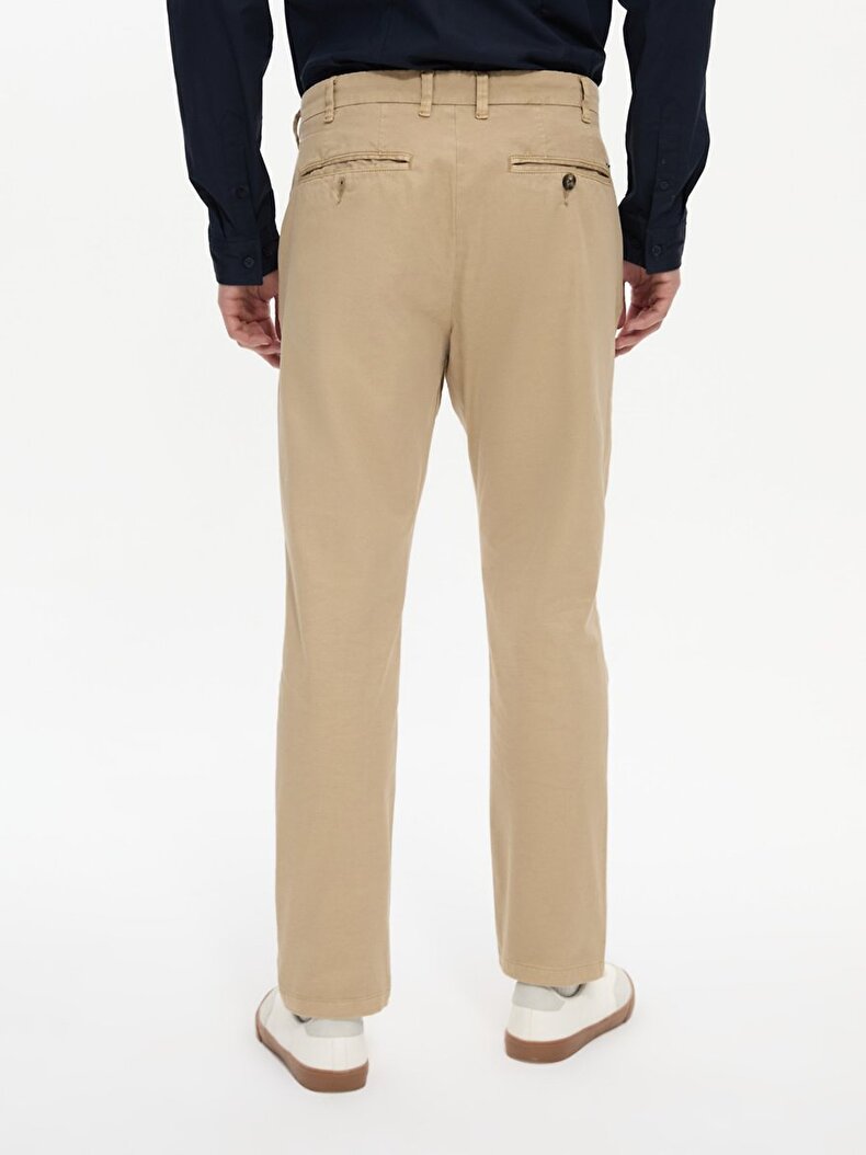 Basıc Gabardin Regular Bej Pantolon