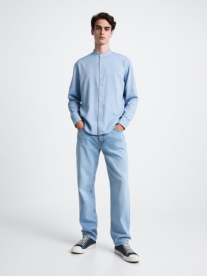 Regular Long Sleeve White Shirt
