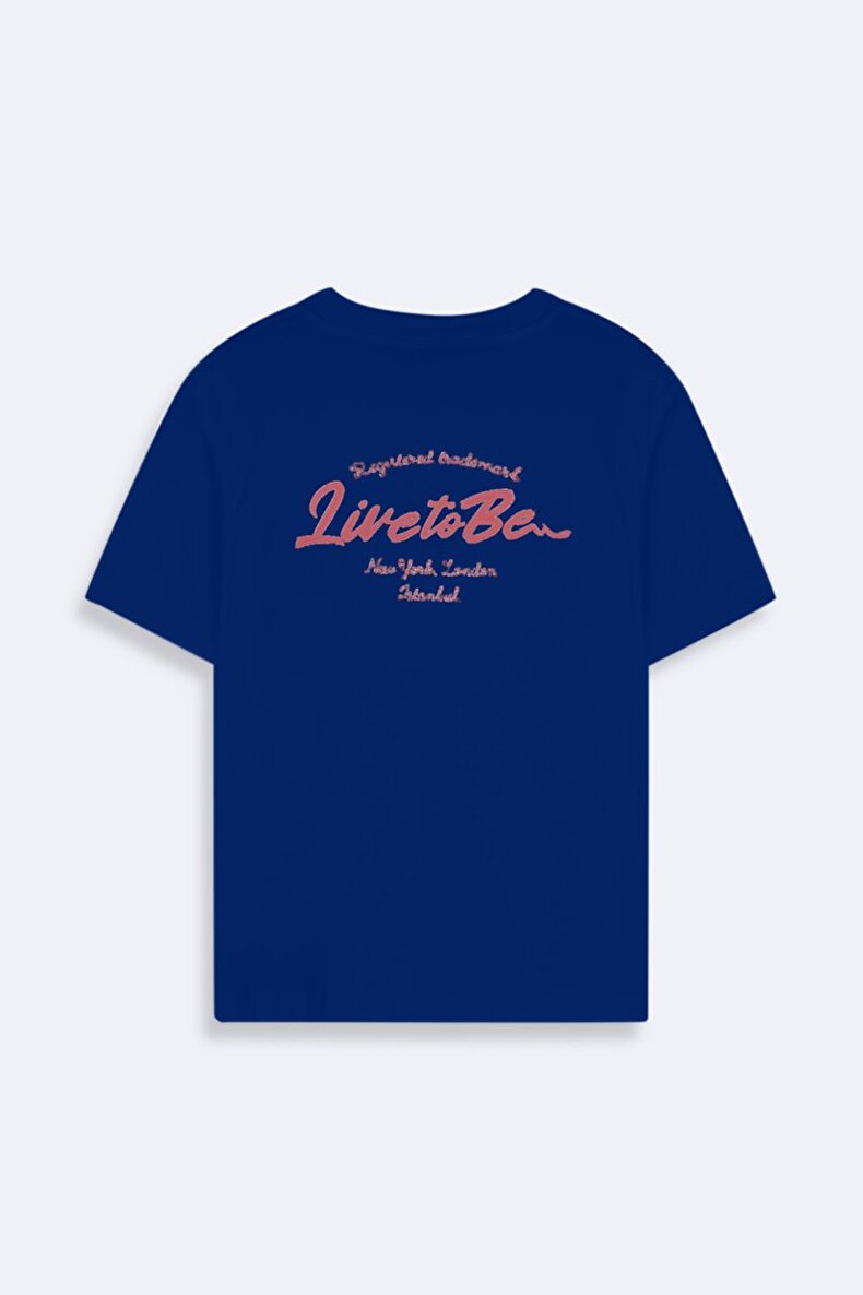 Print Dark Blue T-shirt