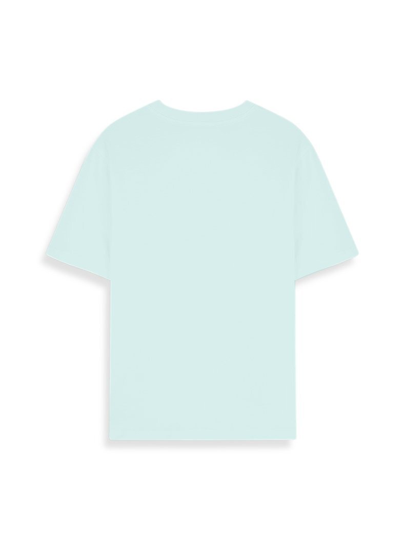 Sign With Print Short Sleeve Regular Blue T-shirt