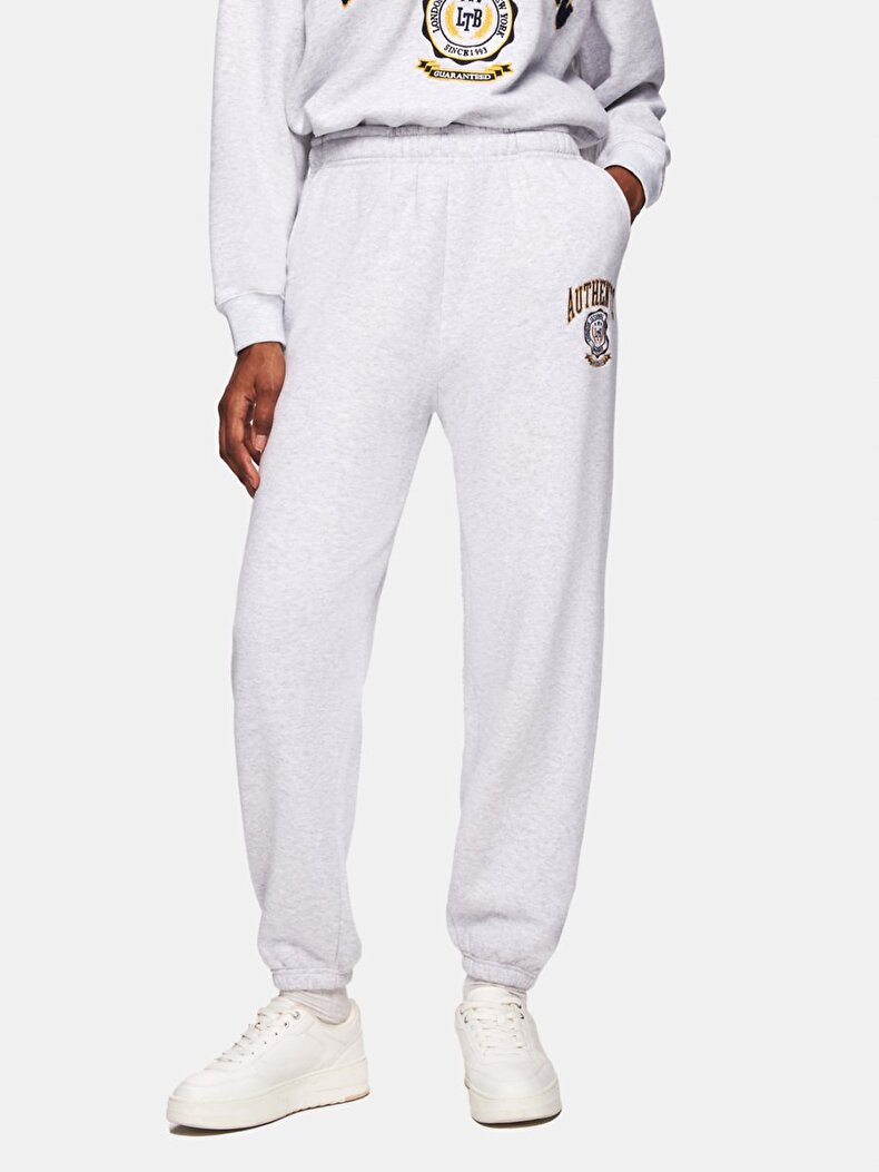 Slogan Baskılı Jogger Relaxed Gri Eşofman
