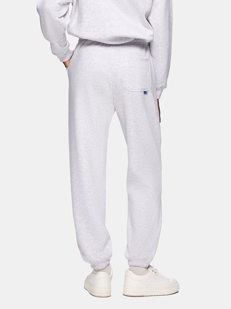 Slogan Baskılı Jogger Relaxed Gri Eşofman