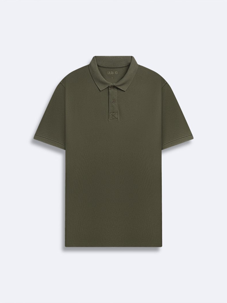 With Print Regular Short Sleeve Green T-shirt