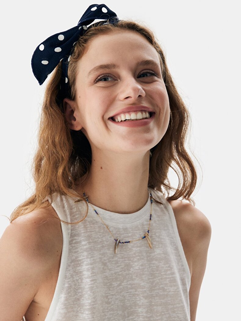 Striped Print V-neck Basic Dust Athlete