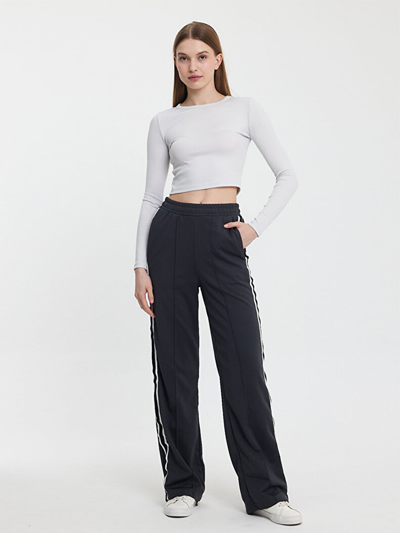 Striped Anthracite Trousers