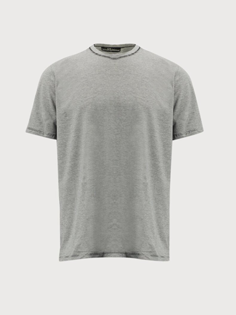 Crew Neck Short Sleeve Relaxed Anthracite T-shirt