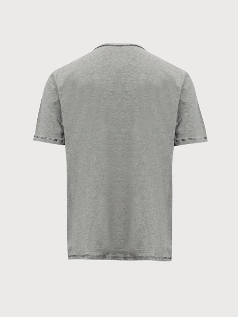 Crew Neck Short Sleeve Relaxed Anthracite T-shirt