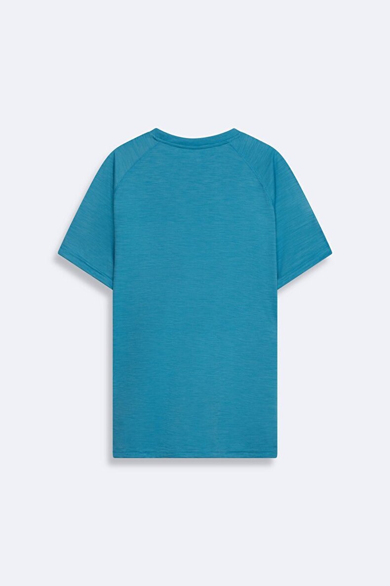 Reglan Kol Basıc Mavi T-shırt