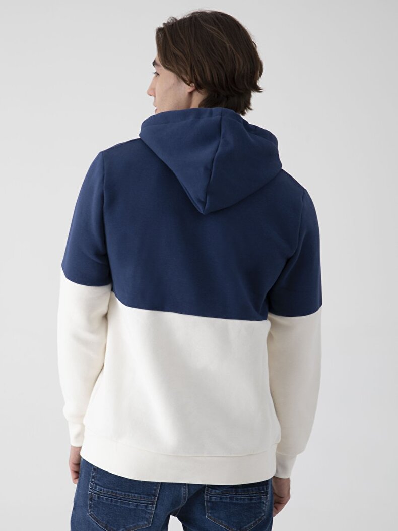 With Hood Navy Sweatshirt