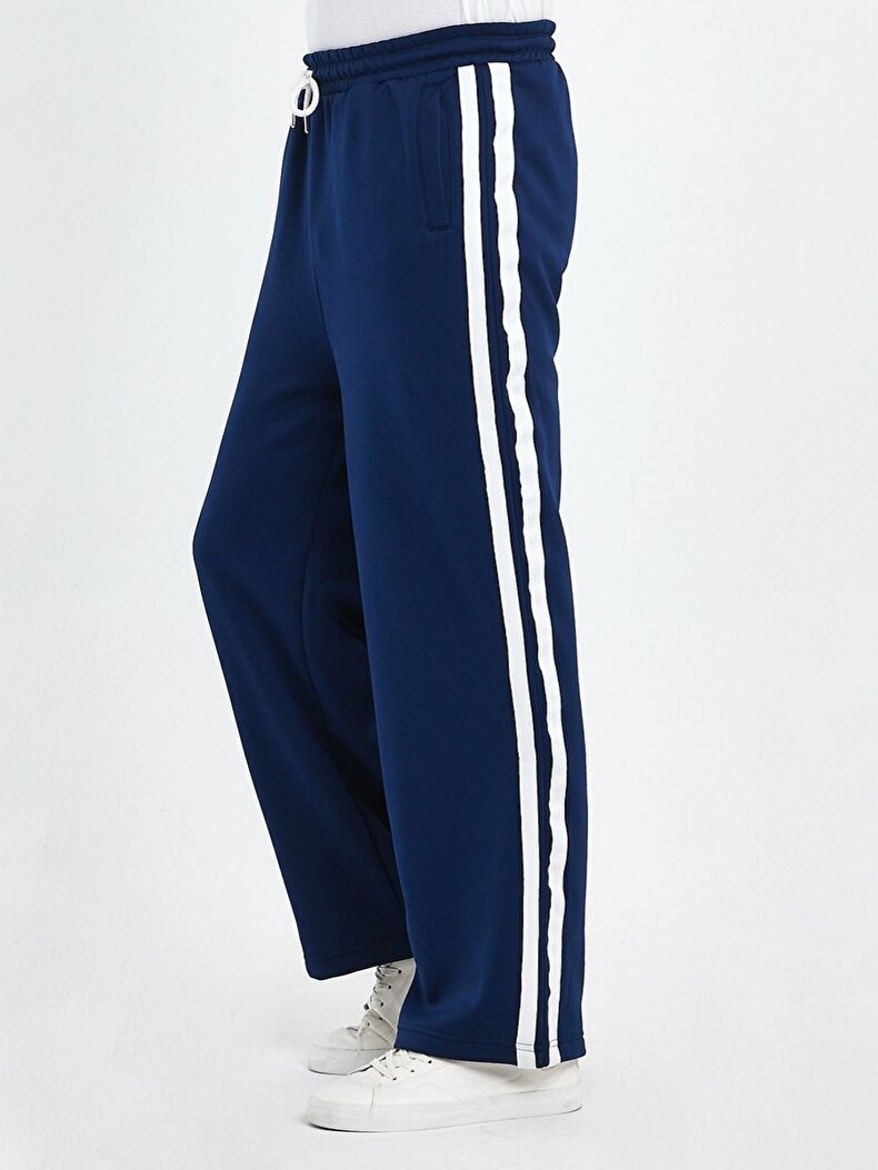 Wide Leg Striped Navy Tracksuit