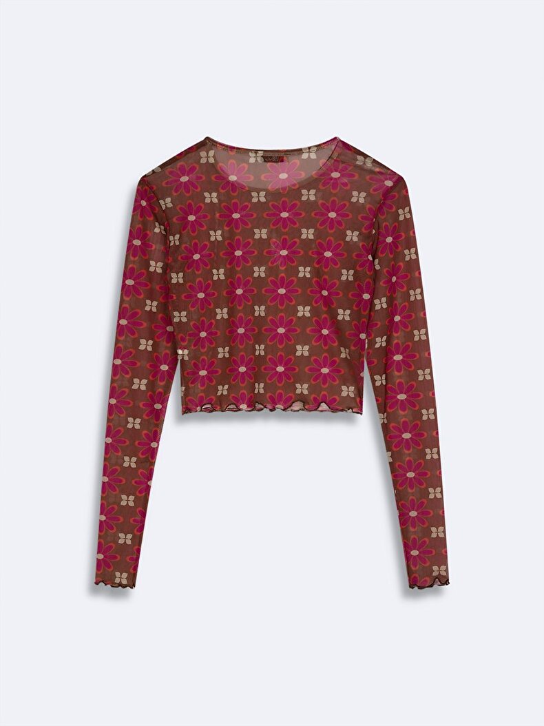 Flower Print Pattern Blouse