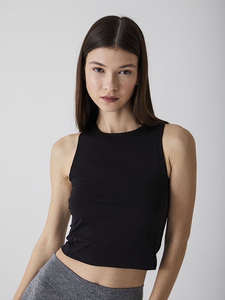 Halter Yaka Siyah Atlet