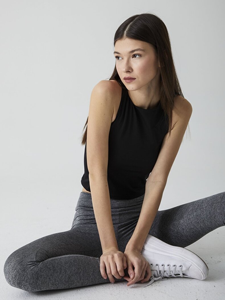 Halter Yaka Siyah Atlet