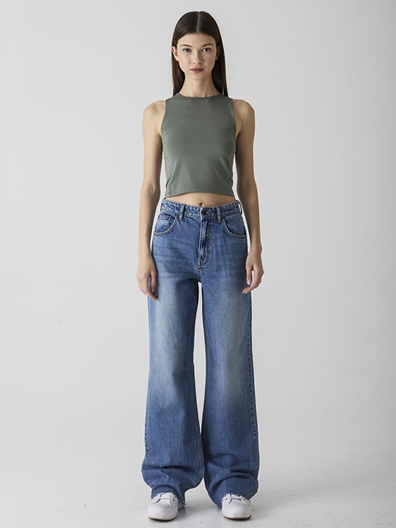 Halter Yaka Yeşil Atlet
