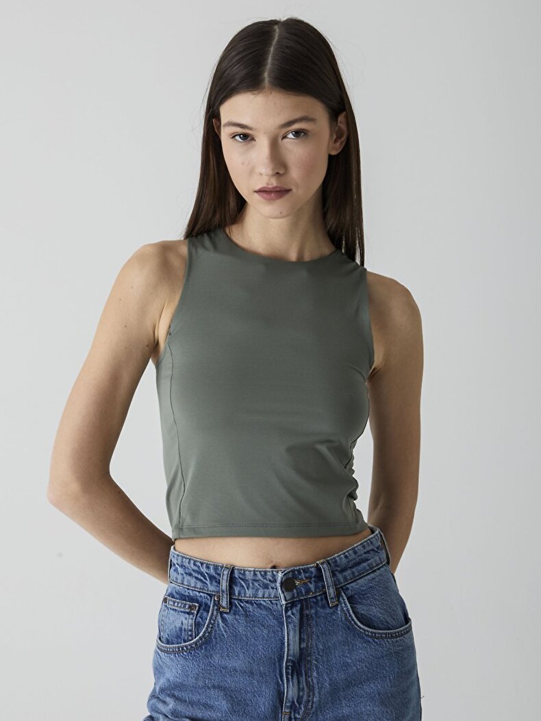 Halter Yaka Yeşil Atlet