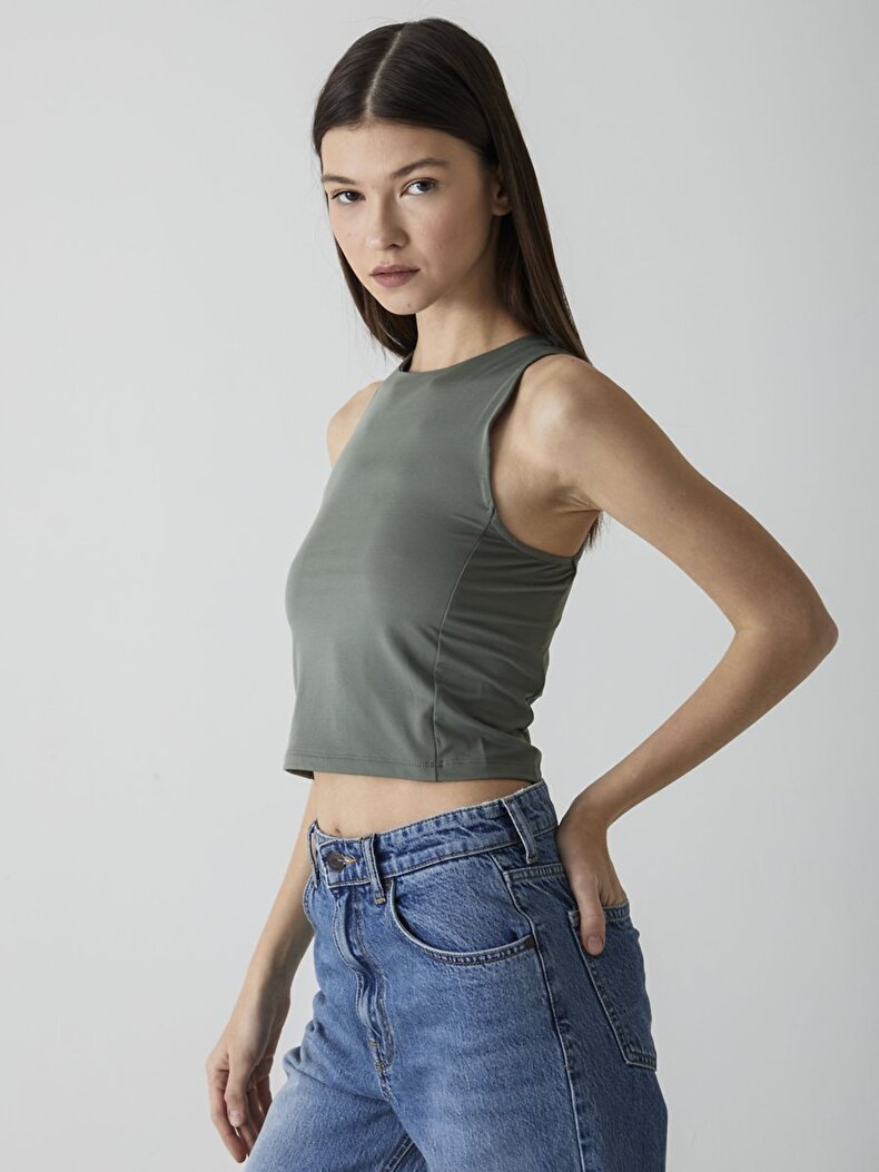 Halter Yaka Yeşil Atlet