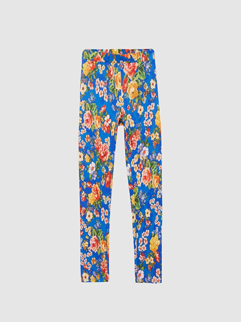 Flower Print Long Trousers