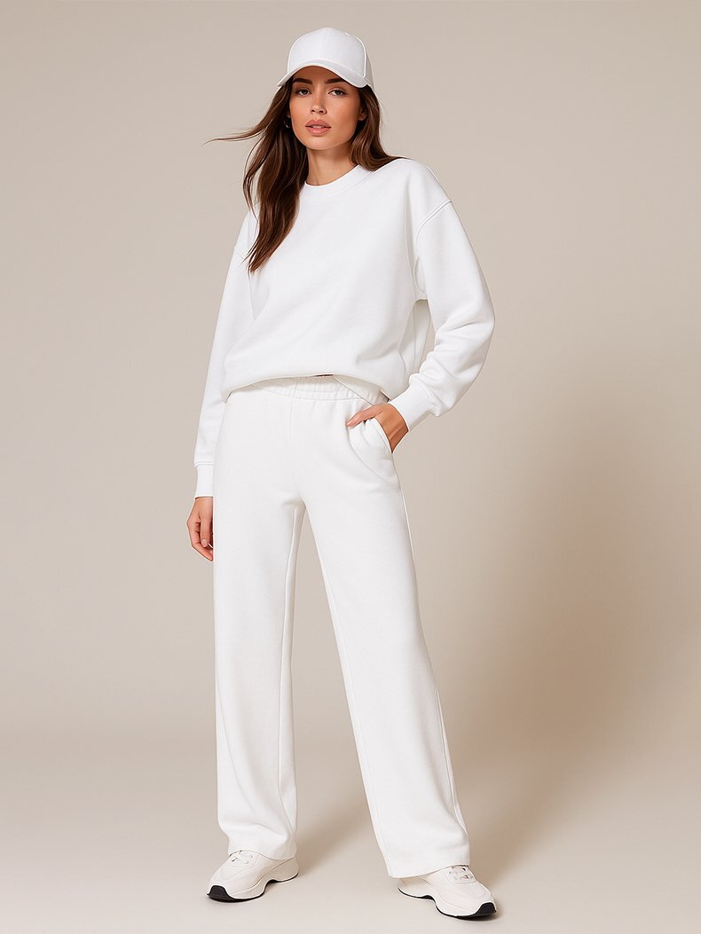 Yüksek Bel Straight Cut Dust Trousers