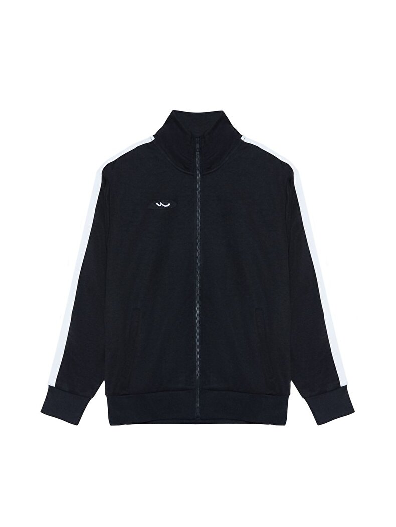 Siyah Sweatshırt Fermuarlı
