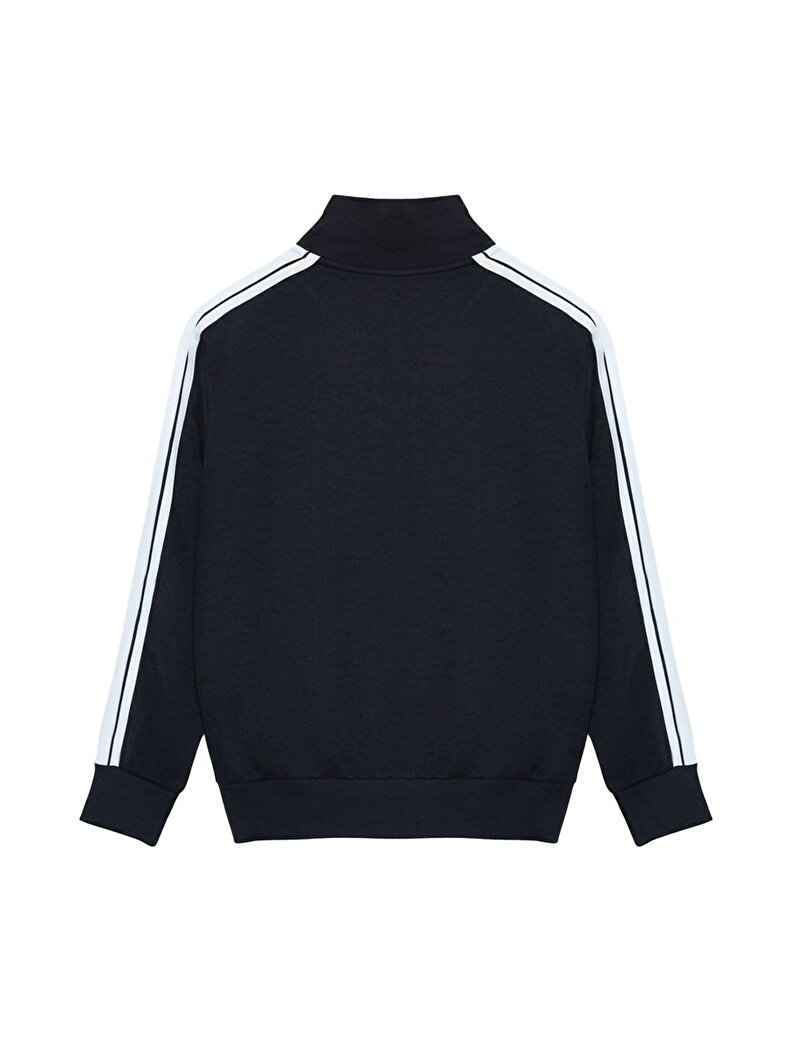 Siyah Sweatshırt Fermuarlı