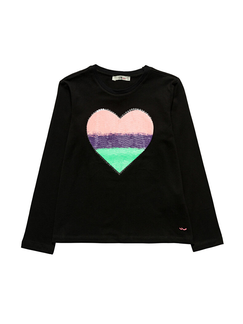 SCHWARZ T-SHIRT LANGARM 