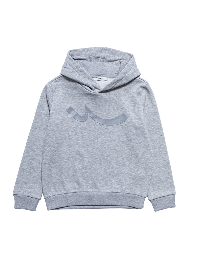 Grau Kapuzensweatshirt