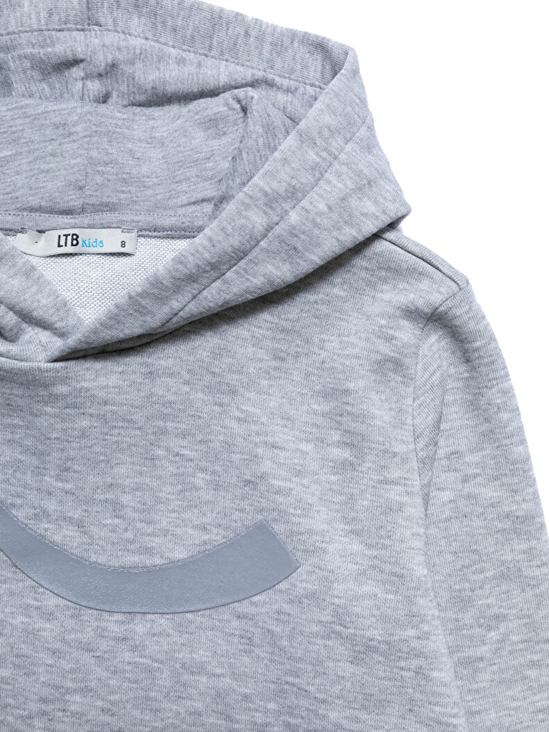 Grau Kapuzensweatshirt