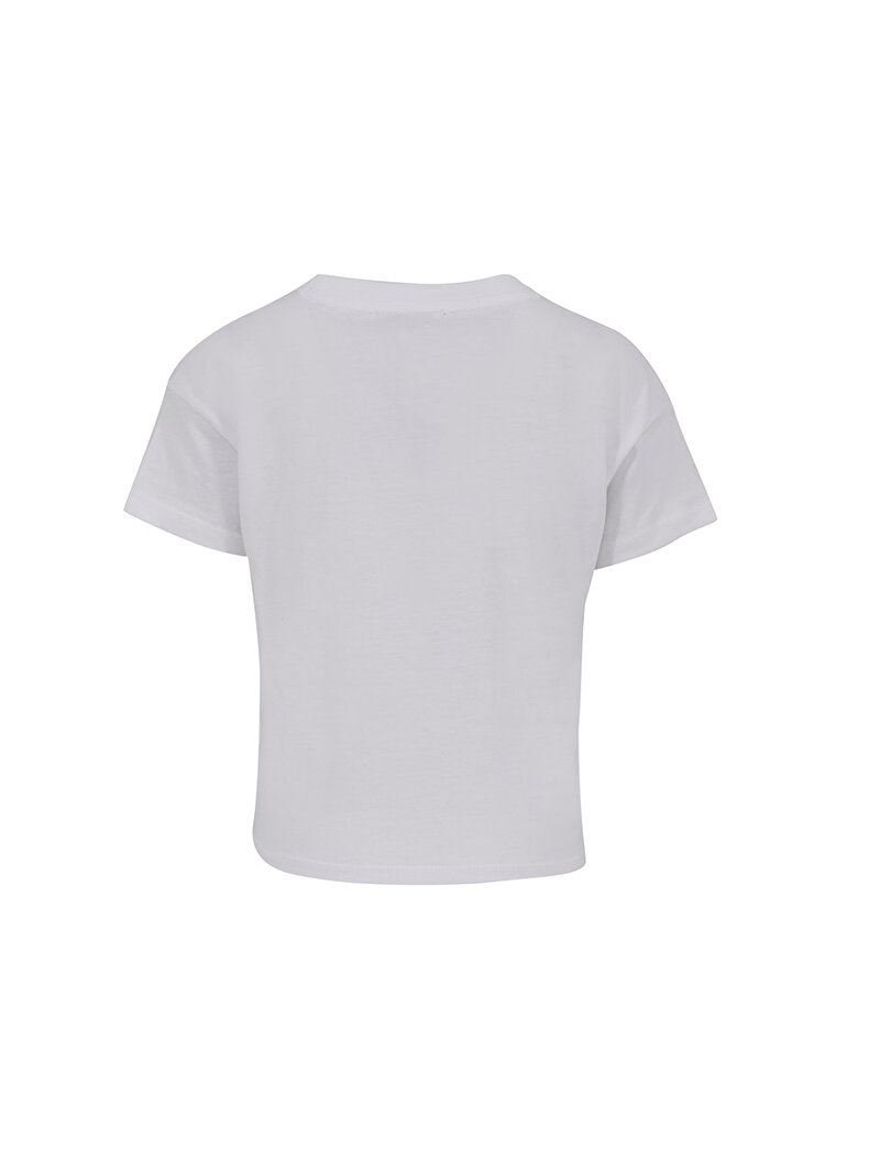 Cord Closure Detailed Weiss T-shirt