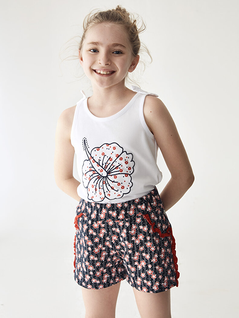 Flower Print Short