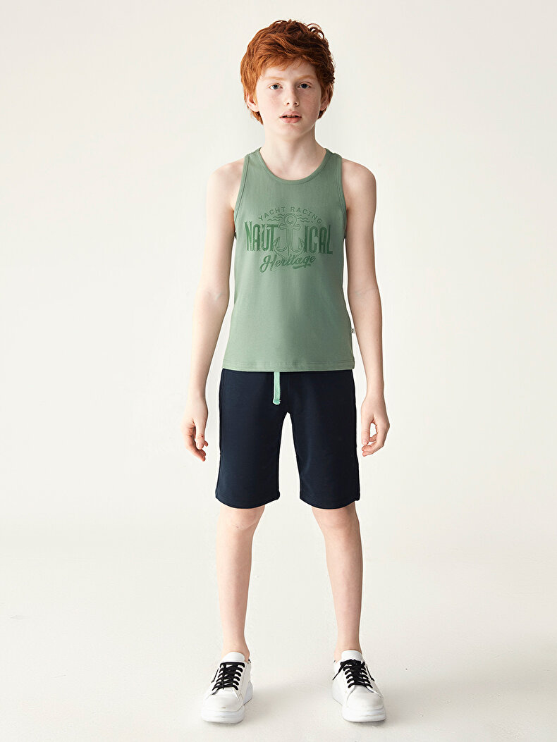 Sleeveless Grün Unterhemd