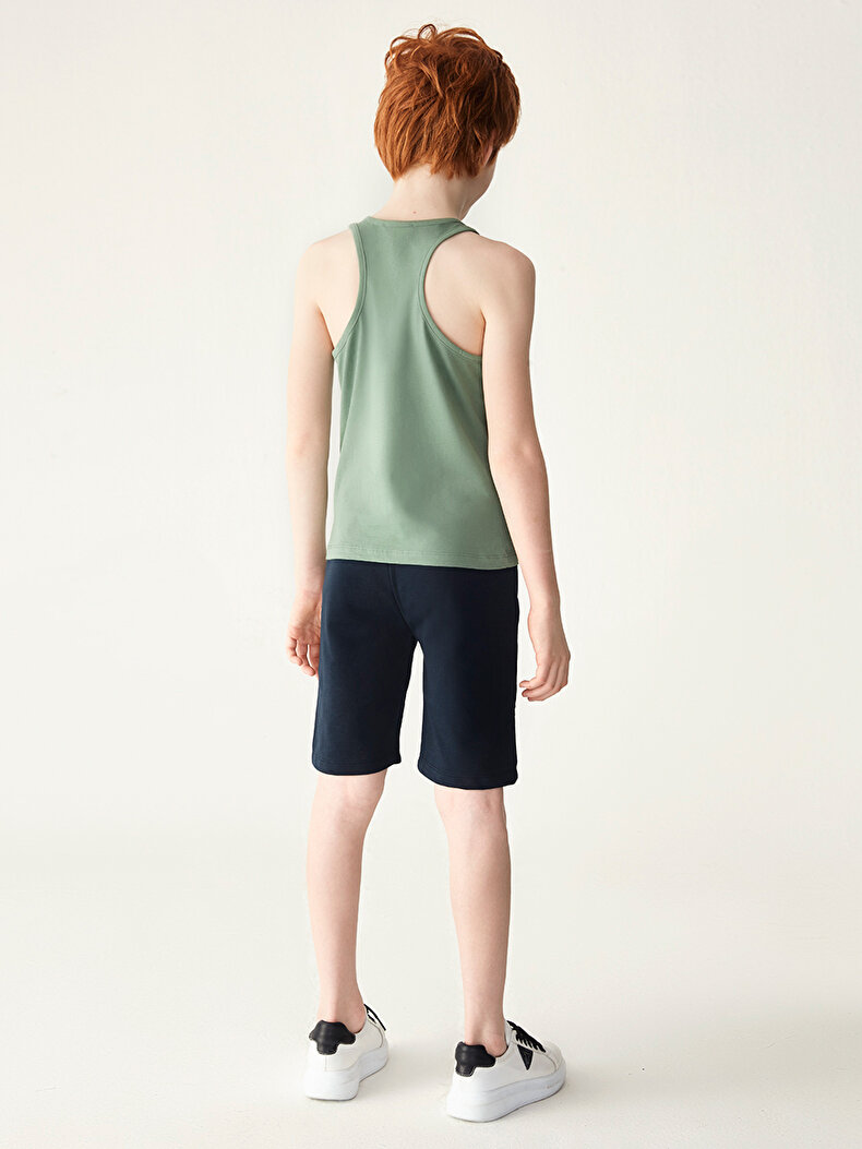 Sleeveless Grün Unterhemd