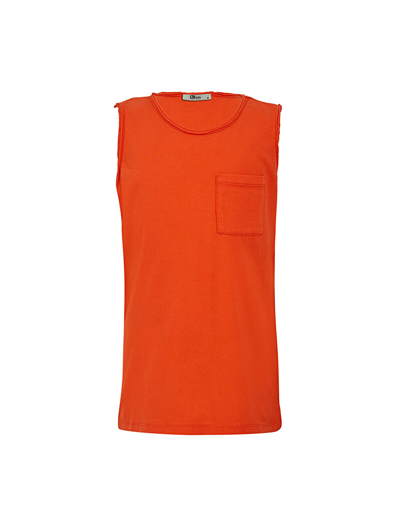 Sleeveless Round Collar Oranje Atleet