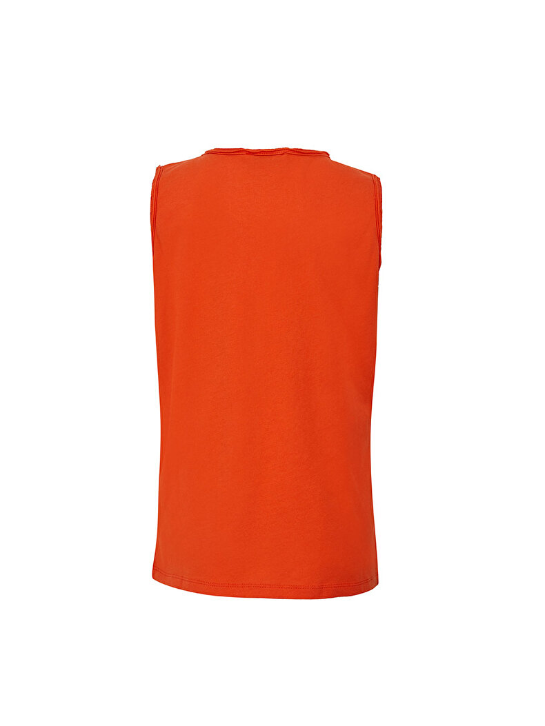 Sleeveless Round Collar Oranje Atleet