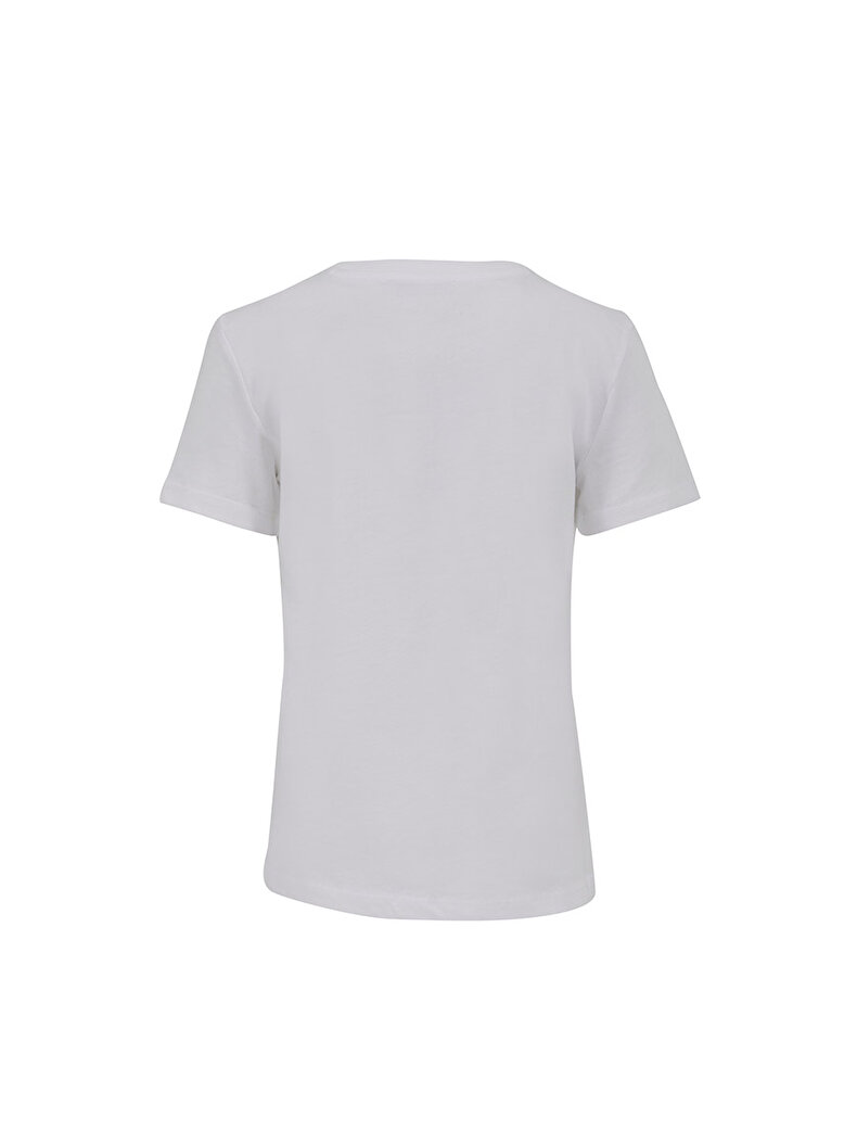Graphic Print Short Sleeve Wit T-shi̇rt