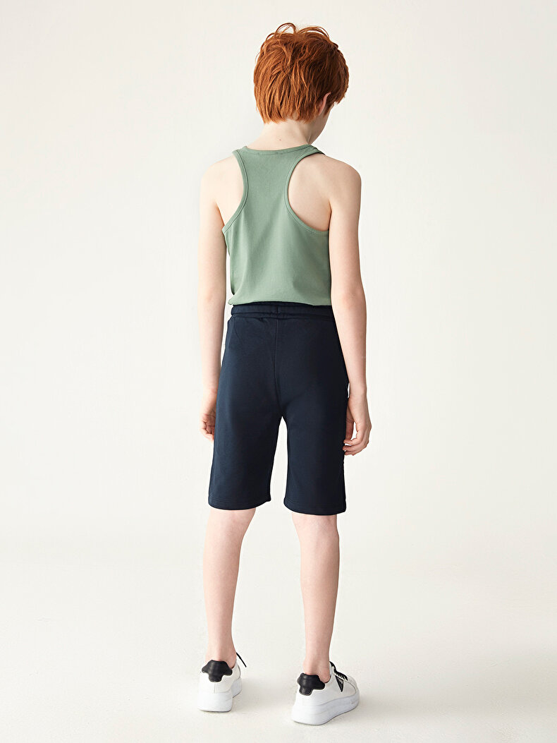 With Pockets Dunkelblau Shorts