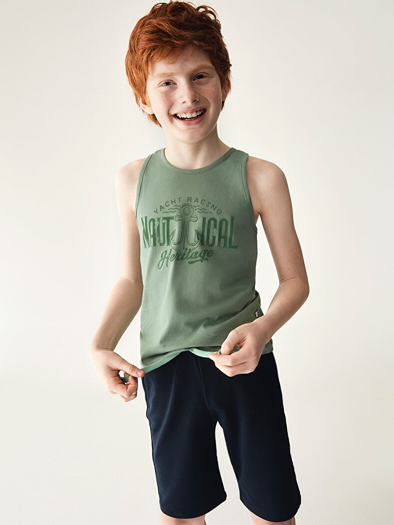 With Pockets Dunkelblau Shorts