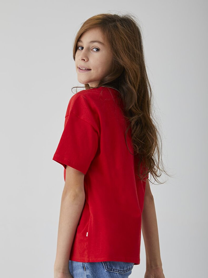 Graphic Print Red T-shirt