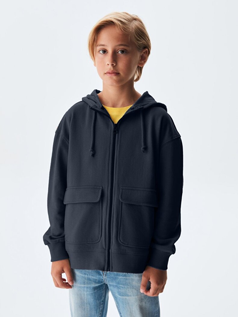 Dunkelblau Sweatshirt