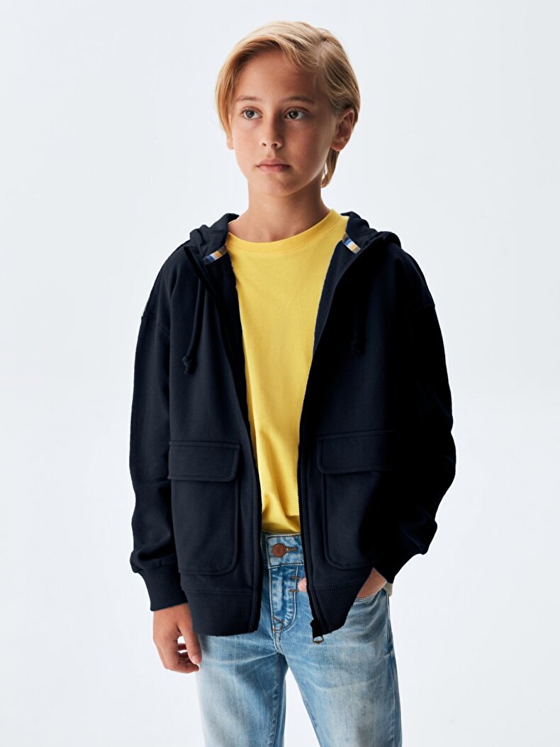 Dunkelblau Sweatshirt